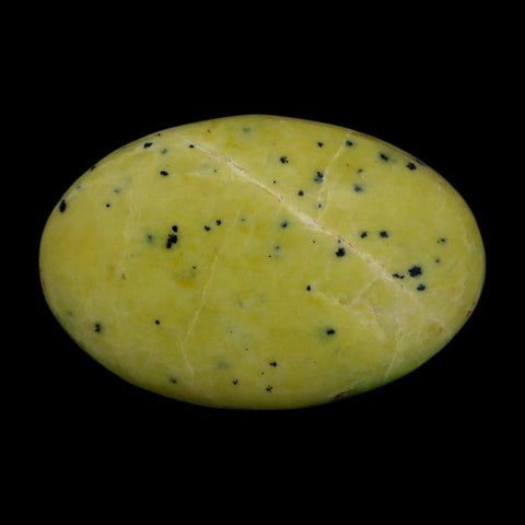2.3" Natural Polished Serpentine Green And Yellow Palm Stone Mineral Gemstone Pakistan