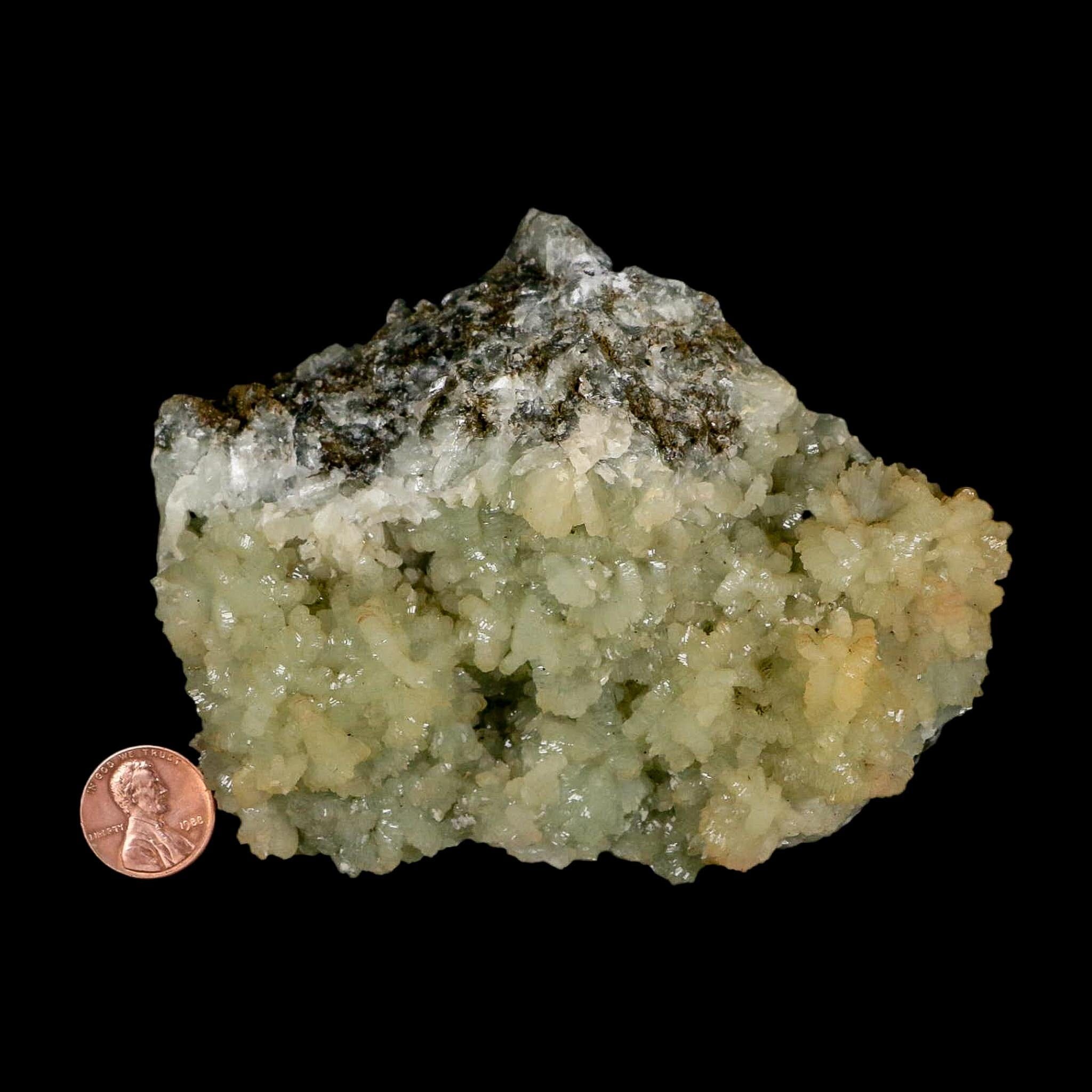 4.7" Rough Green Prehnite Crystal Mineral Specimen Location Imilchil, Morocco - Fossil Age Minerals