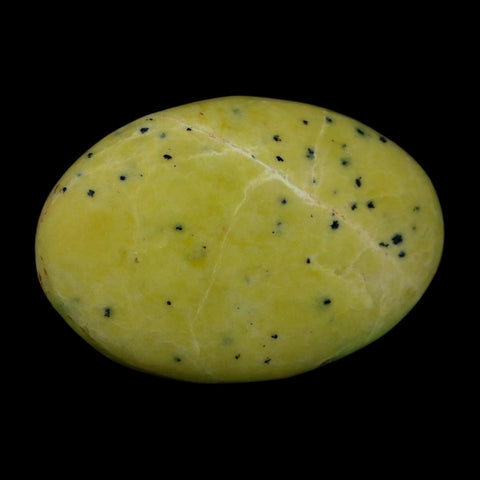 2.3" Natural Polished Serpentine Green And Yellow Palm Stone Mineral Gemstone Pakistan