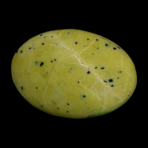 2.3" Natural Polished Serpentine Green And Yellow Palm Stone Mineral Gemstone Pakistan