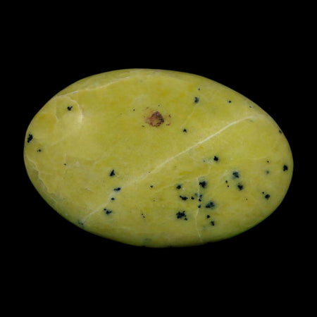 2.3" Natural Polished Serpentine Green And Yellow Palm Stone Mineral Gemstone Pakistan
