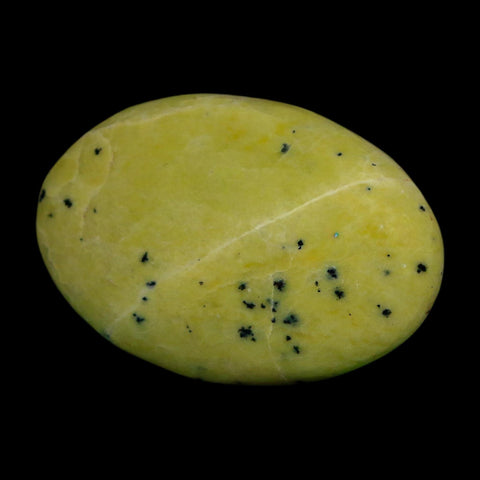 2.3" Natural Polished Serpentine Green And Yellow Palm Stone Mineral Gemstone Pakistan
