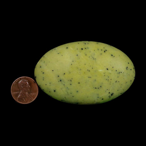 2.7" Natural Polished Serpentine Green And Yellow Palm Stone Mineral Gemstone Pakistan