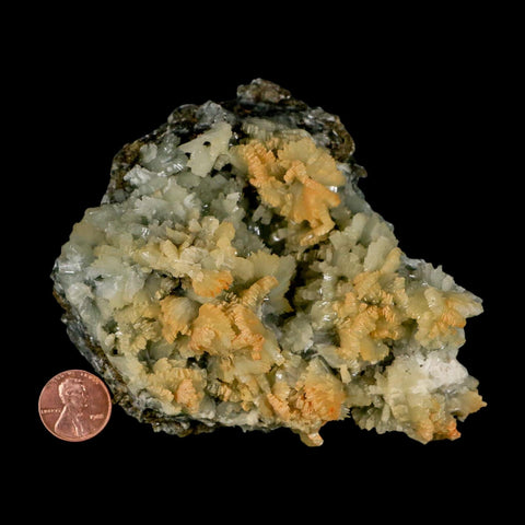 4.6" Rough Green Prehnite Crystal Mineral Specimen Location Imilchil, Morocco