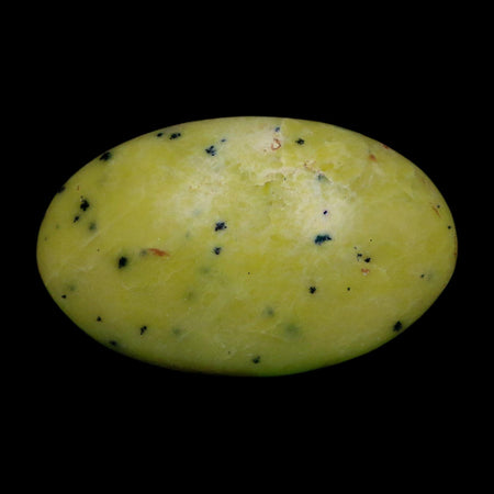 2.4" Natural Polished Serpentine Green And Yellow Palm Stone Mineral Gemstone Pakistan