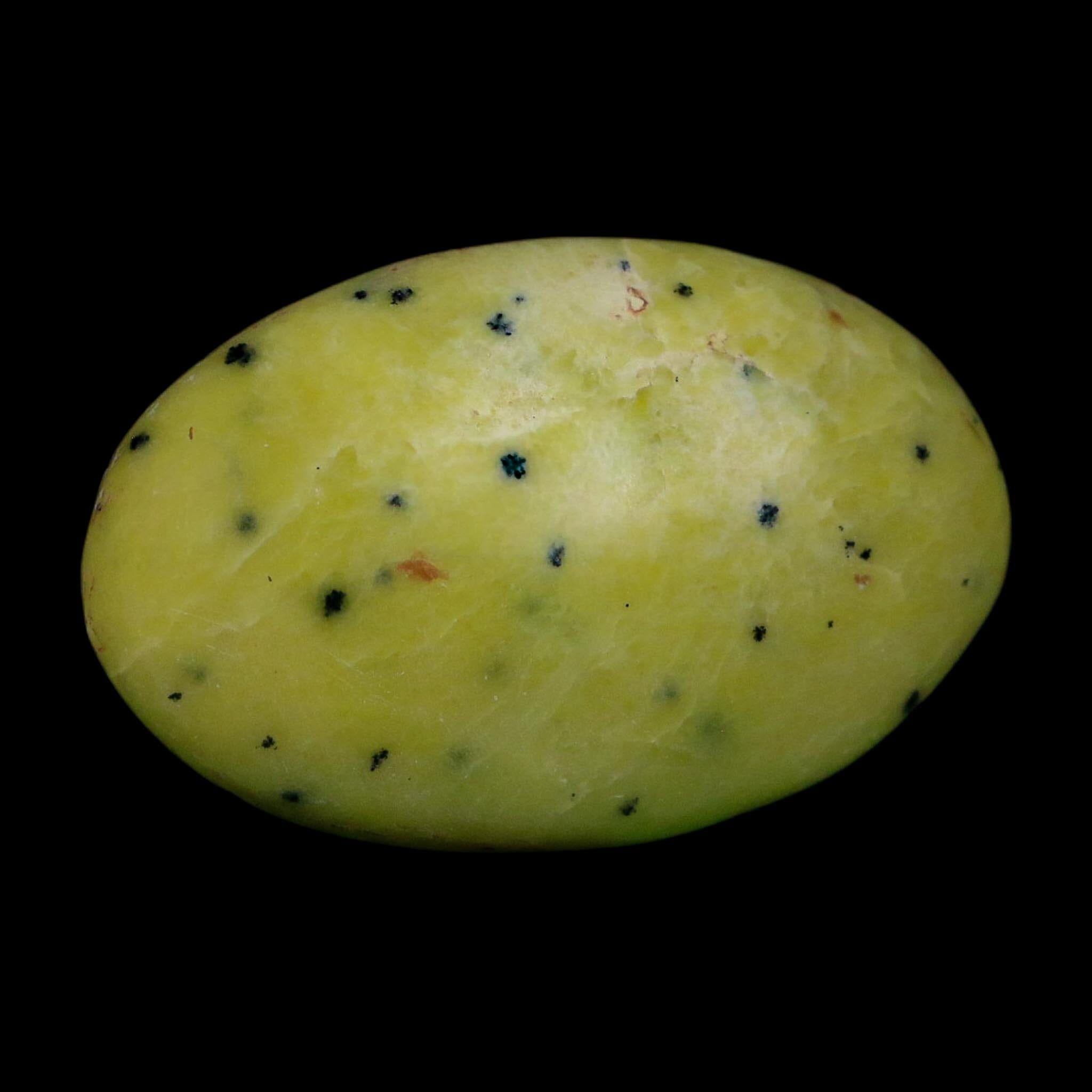 2.4" Natural Polished Serpentine Green And Yellow Palm Stone Mineral Gemstone Pakistan - Fossil Age Minerals