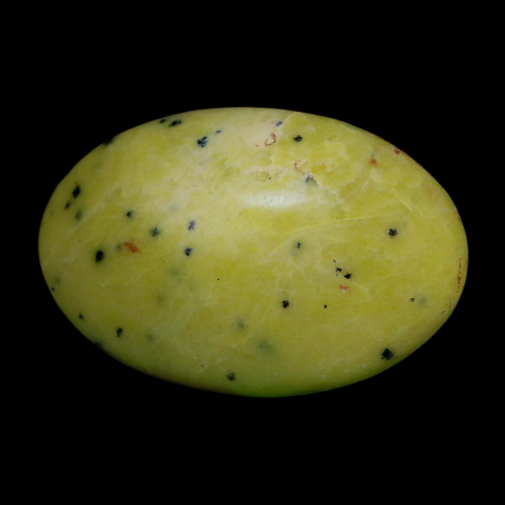 2.4" Natural Polished Serpentine Green And Yellow Palm Stone Mineral Gemstone Pakistan - Fossil Age Minerals