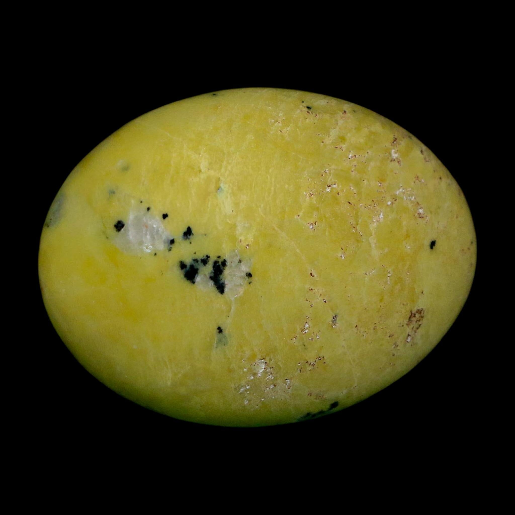 2.3" Natural Polished Serpentine Green And Yellow Palm Stone Mineral Gemstone Pakistan - Fossil Age Minerals