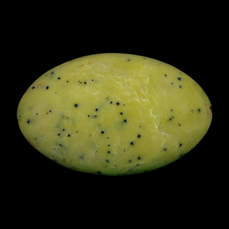3.2" Natural Polished Serpentine Green And Yellow Palm Stone Mineral Gemstone Pakistan