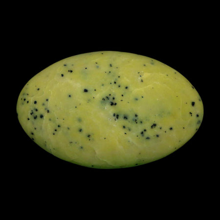 3.2" Natural Polished Serpentine Green And Yellow Palm Stone Mineral Gemstone Pakistan
