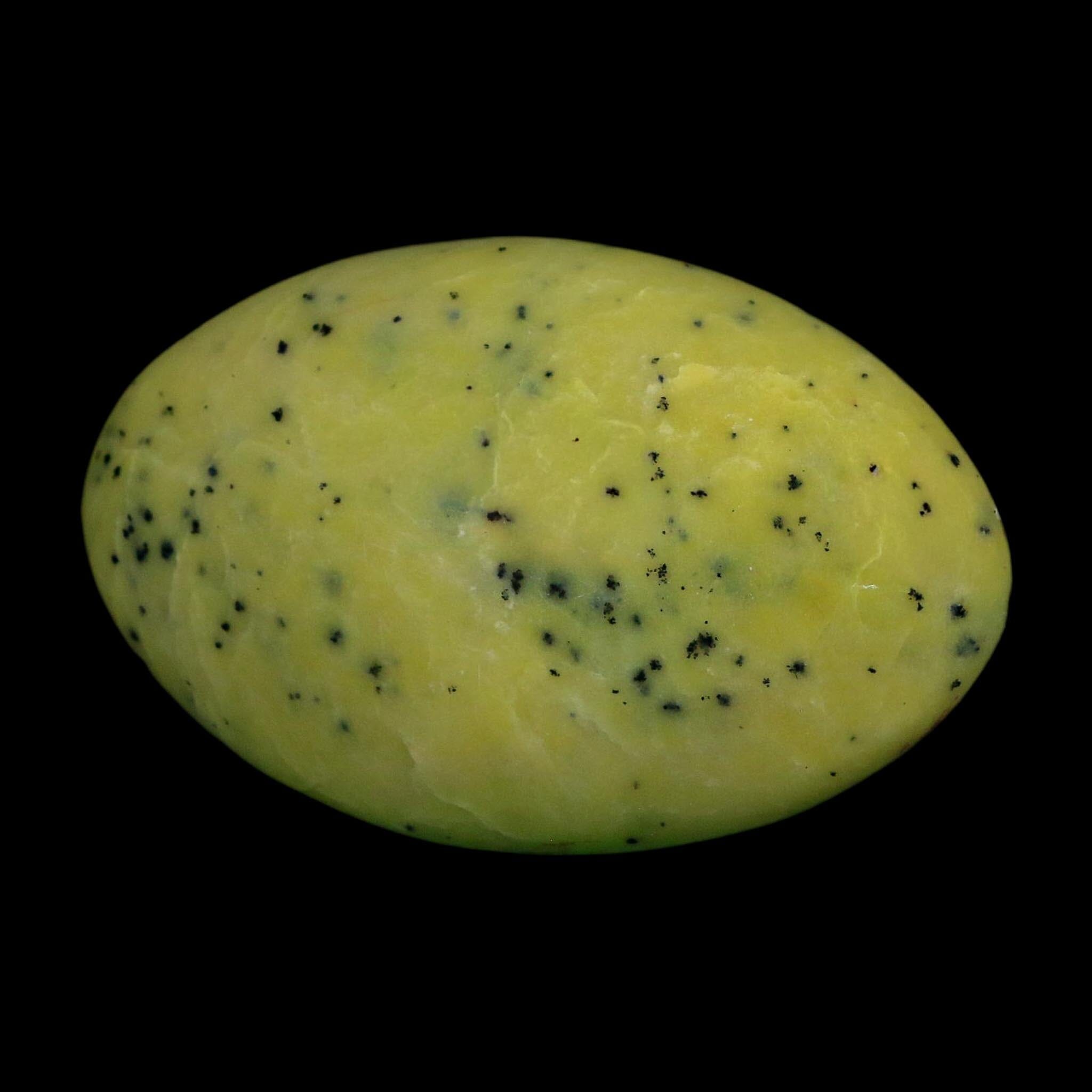 3.2" Natural Polished Serpentine Green And Yellow Palm Stone Mineral Gemstone Pakistan - Fossil Age Minerals