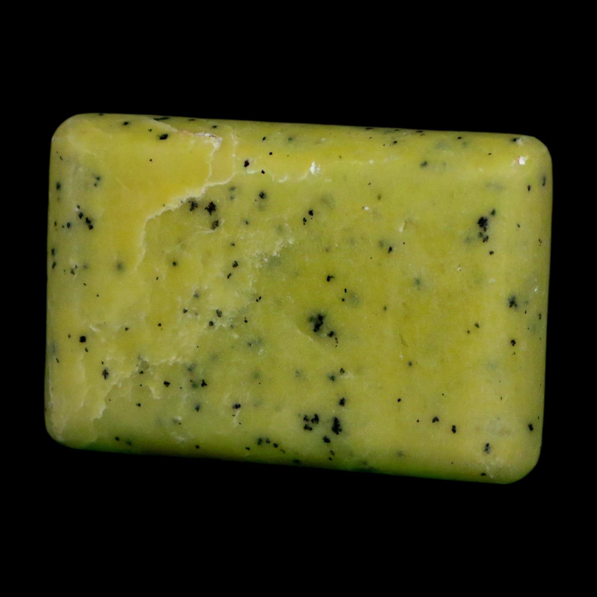 2.4" Natural Polished Serpentine Green And Yellow Square Mineral Gemstone Pakistan - Fossil Age Minerals