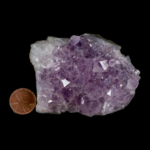 3" Rough Purple Amethyst Crystal Cluster Mineral Specimen Brazil