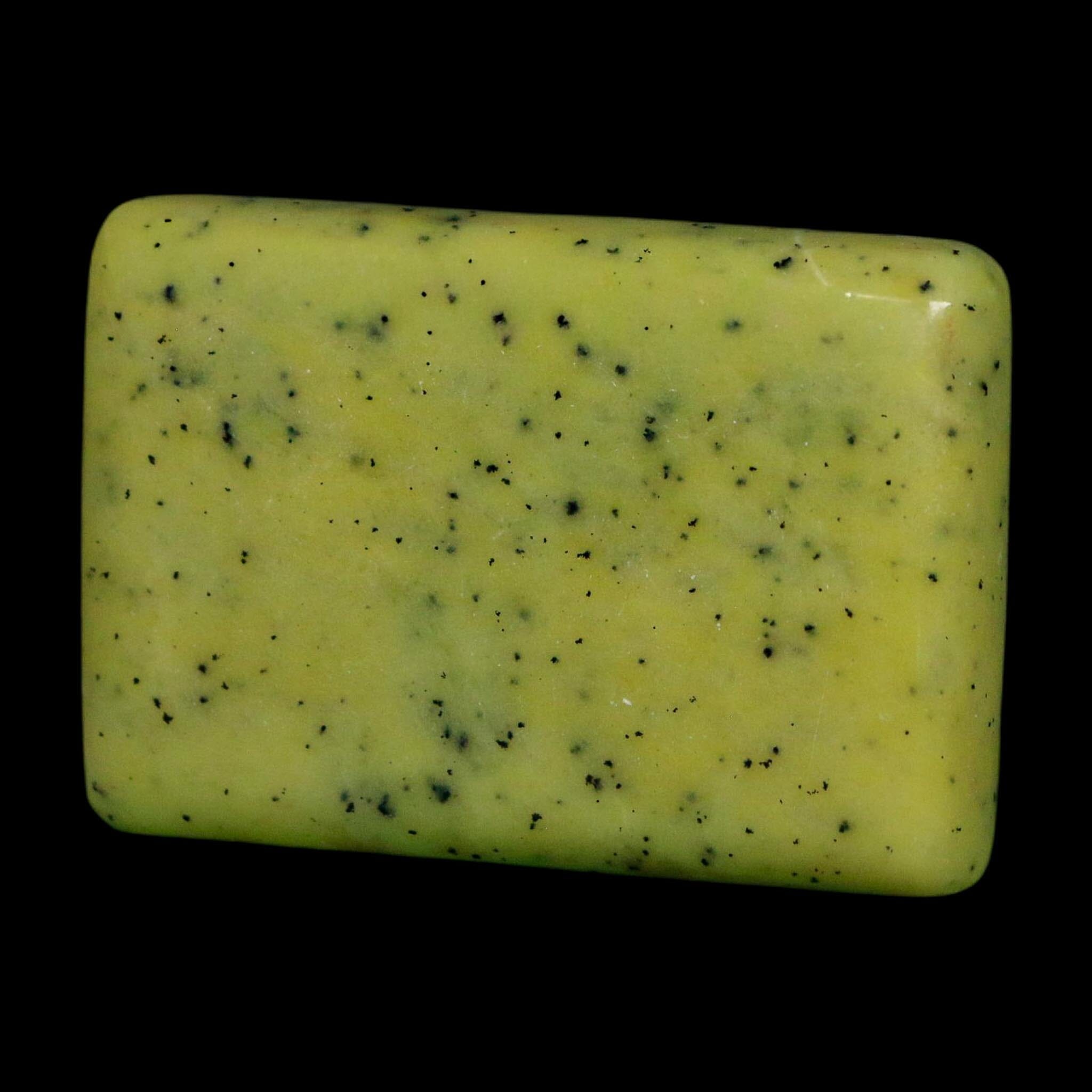 2.1" Natural Polished Serpentine Green And Yellow Square Mineral Gemstone Pakistan - Fossil Age Minerals