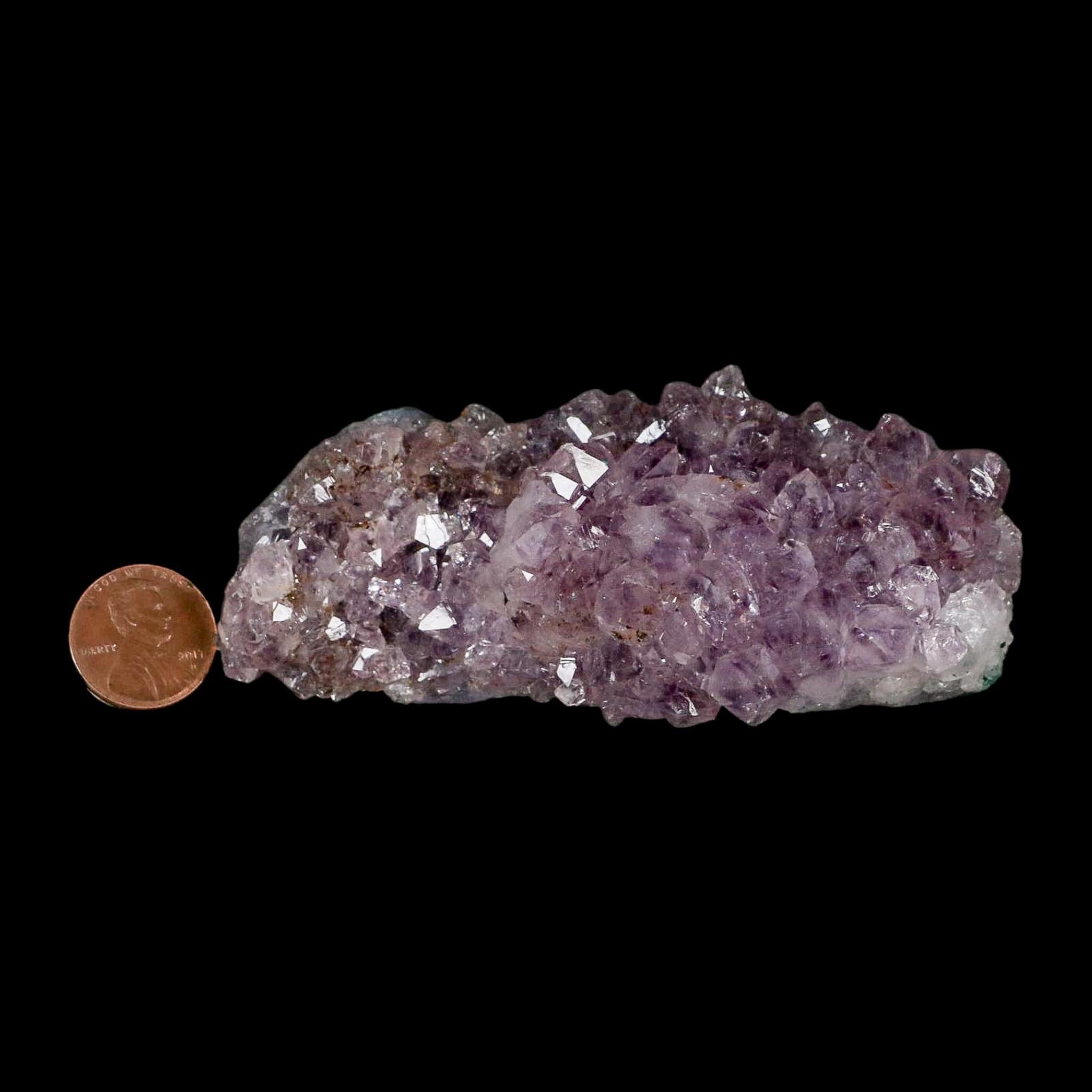 4" Rough Purple Amethyst Crystal Cluster Mineral Specimen Brazil - Fossil Age Minerals