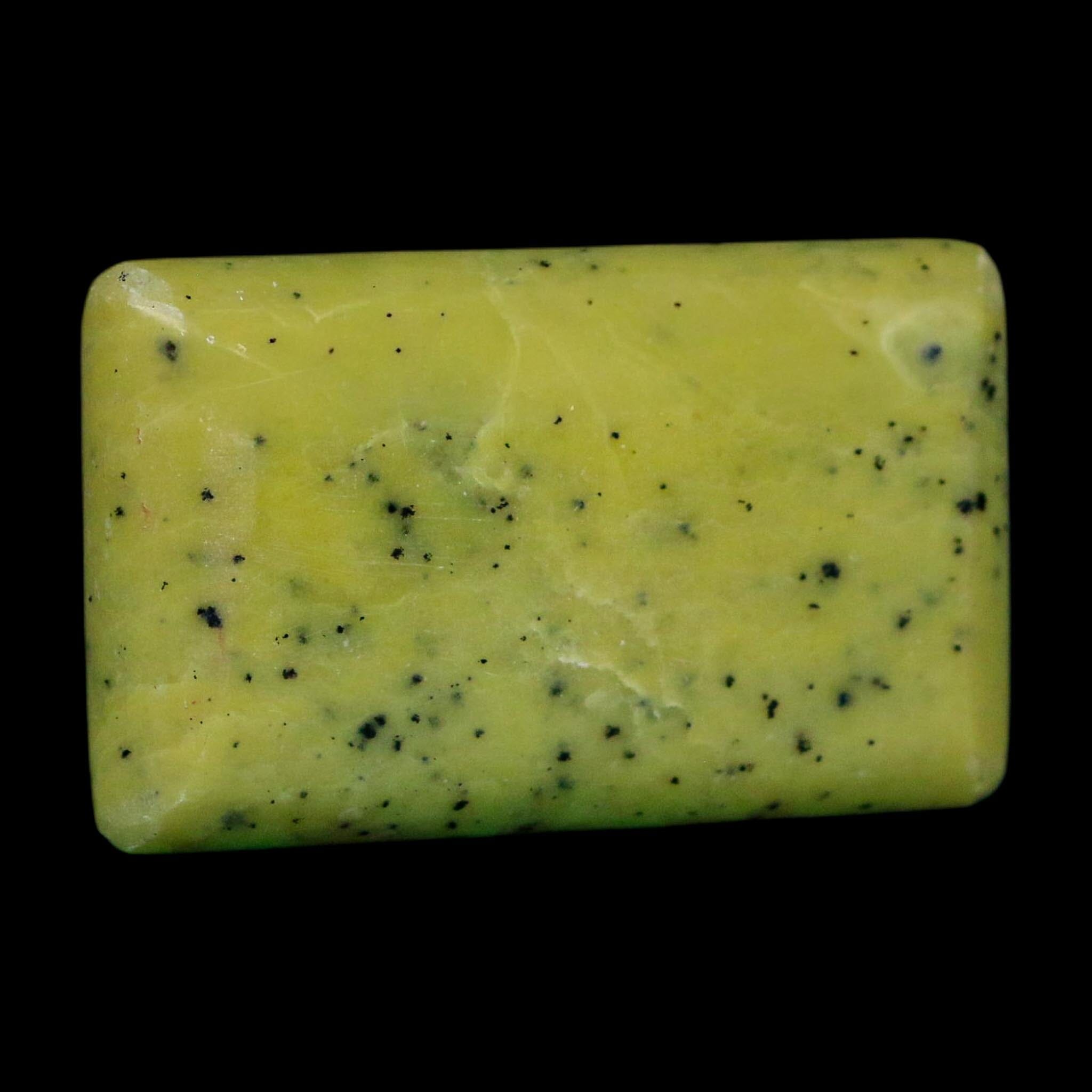 2.1" Natural Polished Serpentine Green And Yellow Square Mineral Gemstone Pakistan - Fossil Age Minerals