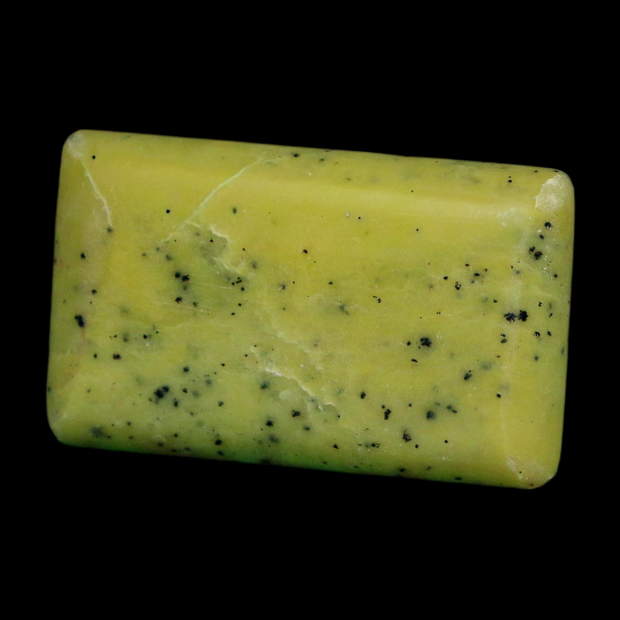 2.1" Natural Polished Serpentine Green And Yellow Square Mineral Gemstone Pakistan - Fossil Age Minerals