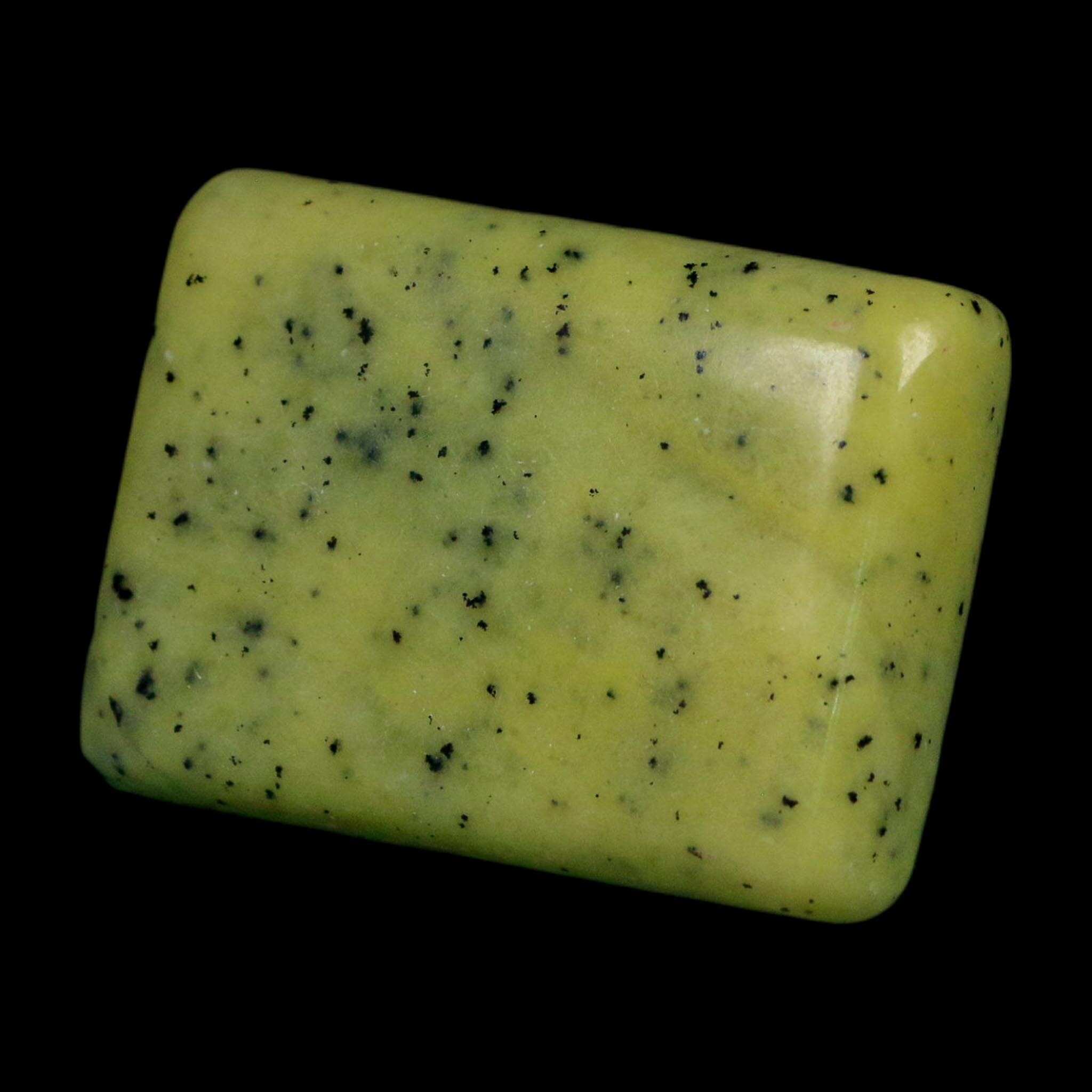 2.2" Natural Polished Serpentine Green And Yellow Square Mineral Gemstone Pakistan - Fossil Age Minerals