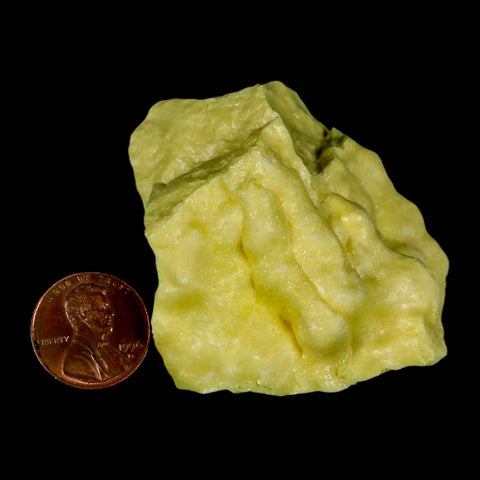 2" Rough Bright Yellow Sulfur Crystal Mineral Specimen From Louisiana - Fossil Age Minerals