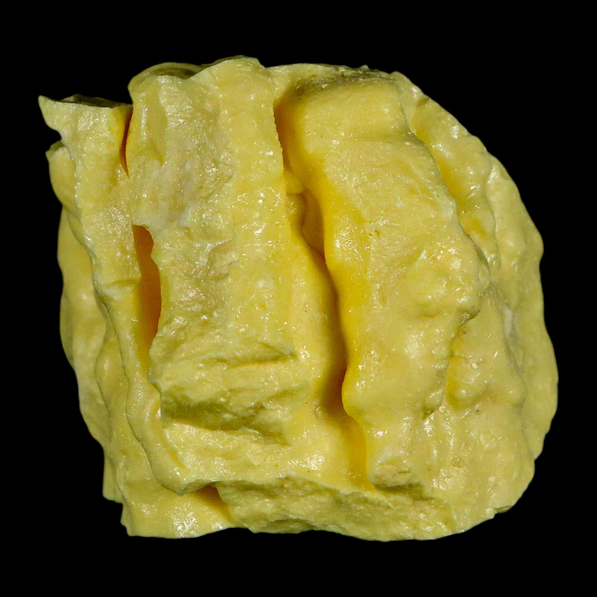 2.2" Rough Bright Yellow Sulfur Crystal Mineral Specimen From Louisiana - Fossil Age Minerals