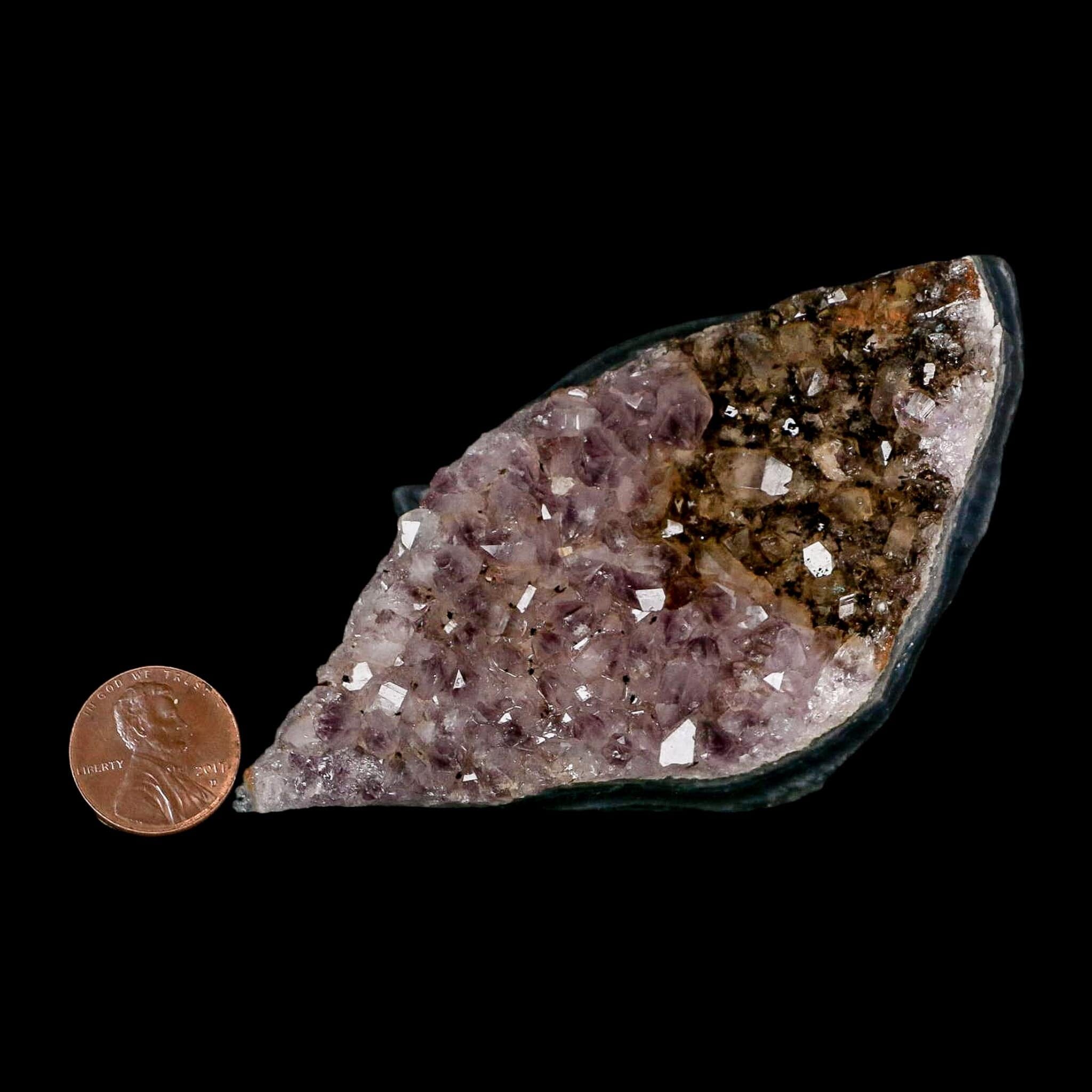 4.1" Rough Purple Amethyst Crystal Cluster Mineral Specimen Brazil - Fossil Age Minerals