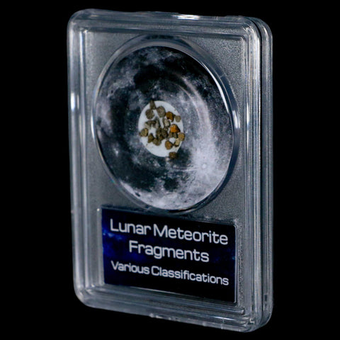 Moon Rock Lunar Meteorite Fragments Various Classifications Outer Space COA - Fossil Age Minerals