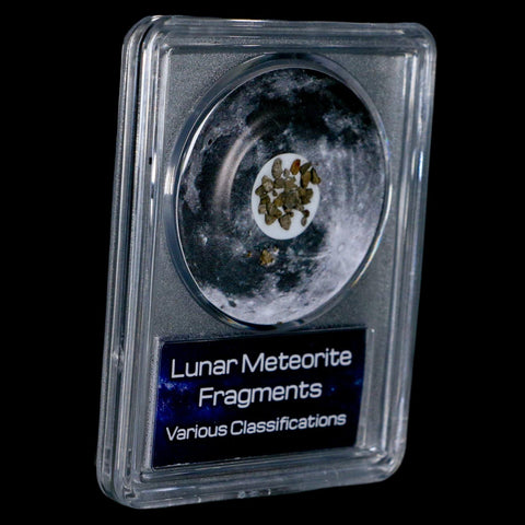 Moon Rock Lunar Meteorite Fragments Various Classifications Outer Space COA - Fossil Age Minerals