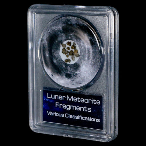 Moon Rock Lunar Meteorite Fragments Various Classifications Outer Space COA - Fossil Age Minerals