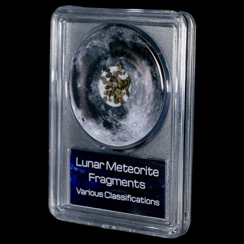 Moon Rock Lunar Meteorite Fragments Various Classifications Outer Space COA - Fossil Age Minerals
