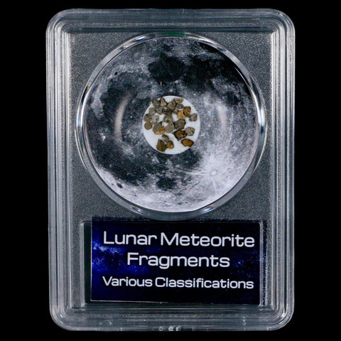 Moon Rock Lunar Meteorite Fragments Various Classifications Outer Space COA - Fossil Age Minerals