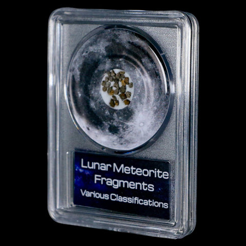 Moon Rock Lunar Meteorite Fragments Various Classifications Outer Space COA - Fossil Age Minerals