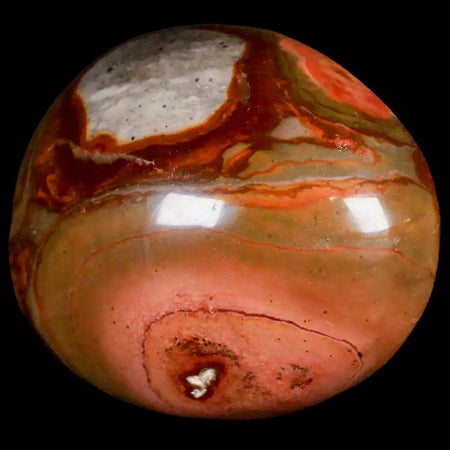 2.5" Polychrome Jasper Natural Polished Mineral Palm Stone Madagascar