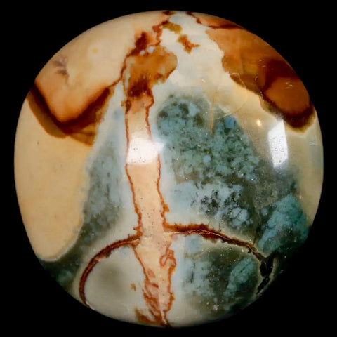 2" Polychrome Jasper Natural Polished Mineral Palm Stone Madagascar - Fossil Age Minerals