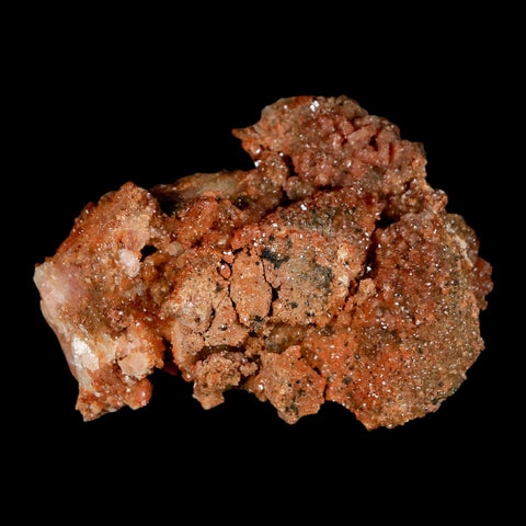 2.2" Sparkly Red Vanadinite Crystals on White Barite Blades Mineral Mabladen Morocco - Fossil Age Minerals