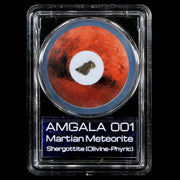 Mars Rock Martian Meteorite Amgala 001 Shergottite Olivine-Phyric COA And Display