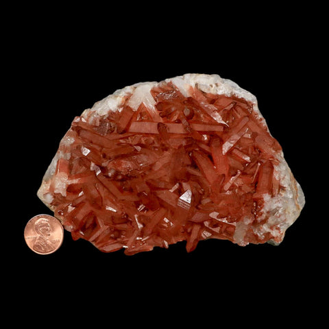 4.8" Natural Red Ferruginous Quartz Crystal Cluster Mineral Specimen Meknes Morocco