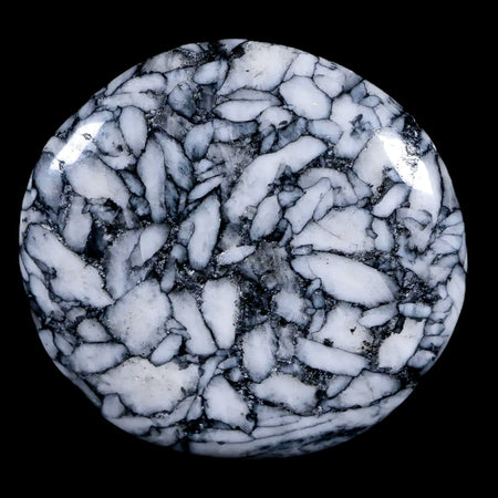 45MM Pinolite Polished Palm Stone Mineral Specimen Panolith Austria