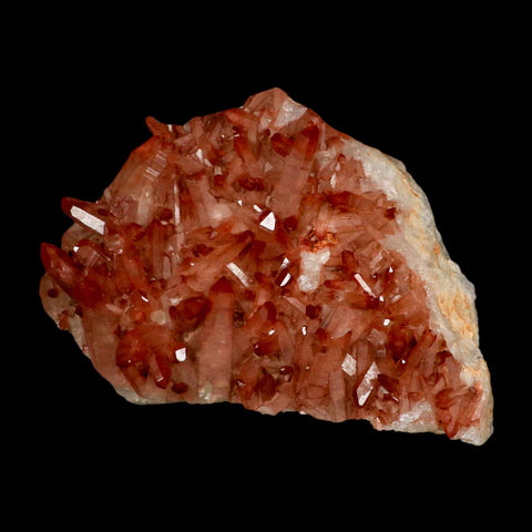 7" Natural Red Ferruginous Quartz Crystal Cluster Mineral Specimen Meknes Morocco