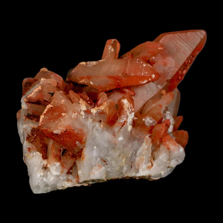 4.6" Natural Red Ferruginous Quartz Crystal Cluster Mineral Specimen Meknes Morocco