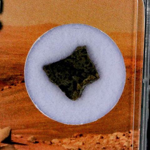 Mars Rock Martian Meteorite Amgala 001 Shergottite Olivine-Phyric Display - Fossil Age Minerals