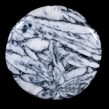 45MM Pinolite Polished Palm Stone Mineral Specimen Panolith Austria