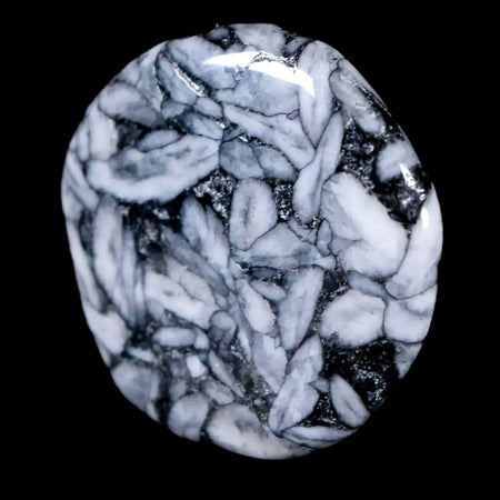 42MM Pinolite Polished Palm Stone Mineral Specimen Panolith Austria