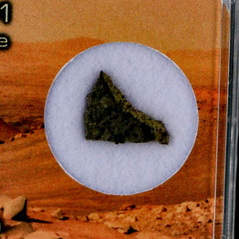 Mars Rock Martian Meteorite Amgala 001 Shergottite Olivine-Phyric Display - Fossil Age Minerals