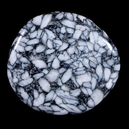 45MM Pinolite Polished Palm Stone Mineral Specimen Panolith Austria
