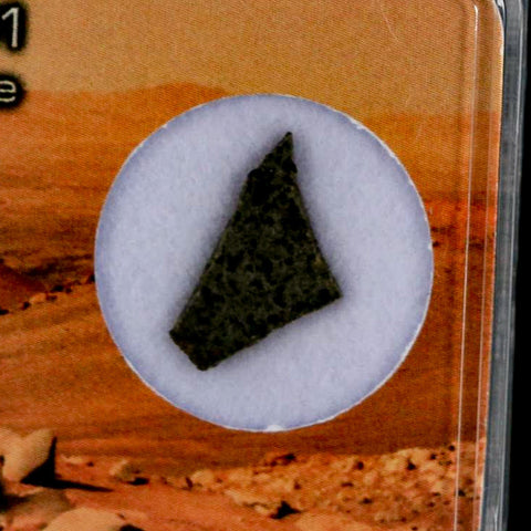 Mars Rock Martian Meteorite Amgala 001 Shergottite Olivine-Phyric Display - Fossil Age Minerals