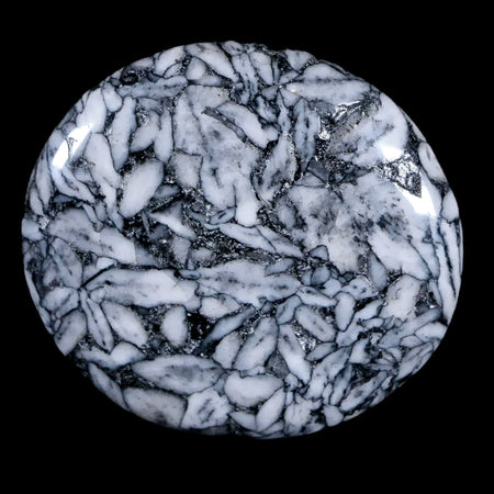 44MM Pinolite Polished Palm Stone Mineral Specimen Panolith Austria