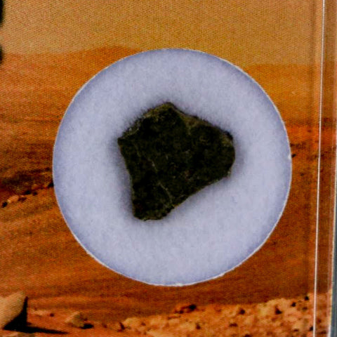 Mars Rock Martian Meteorite Amgala 001 Shergottite Olivine-Phyric Display - Fossil Age Minerals