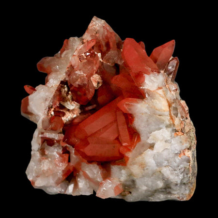 4.1" Natural Red Ferruginous Quartz Crystal Cluster Mineral Specimen Meknes Morocco