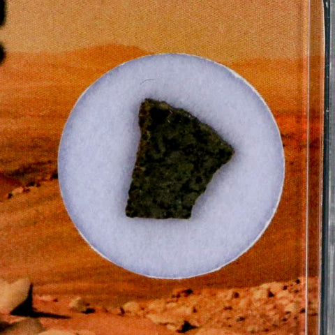 Mars Rock Martian Meteorite Amgala 001 Shergottite Olivine-Phyric Display - Fossil Age Minerals