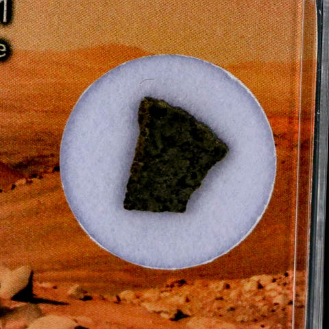 Mars Rock Martian Meteorite Amgala 001 Shergottite Olivine-Phyric Display - Fossil Age Minerals